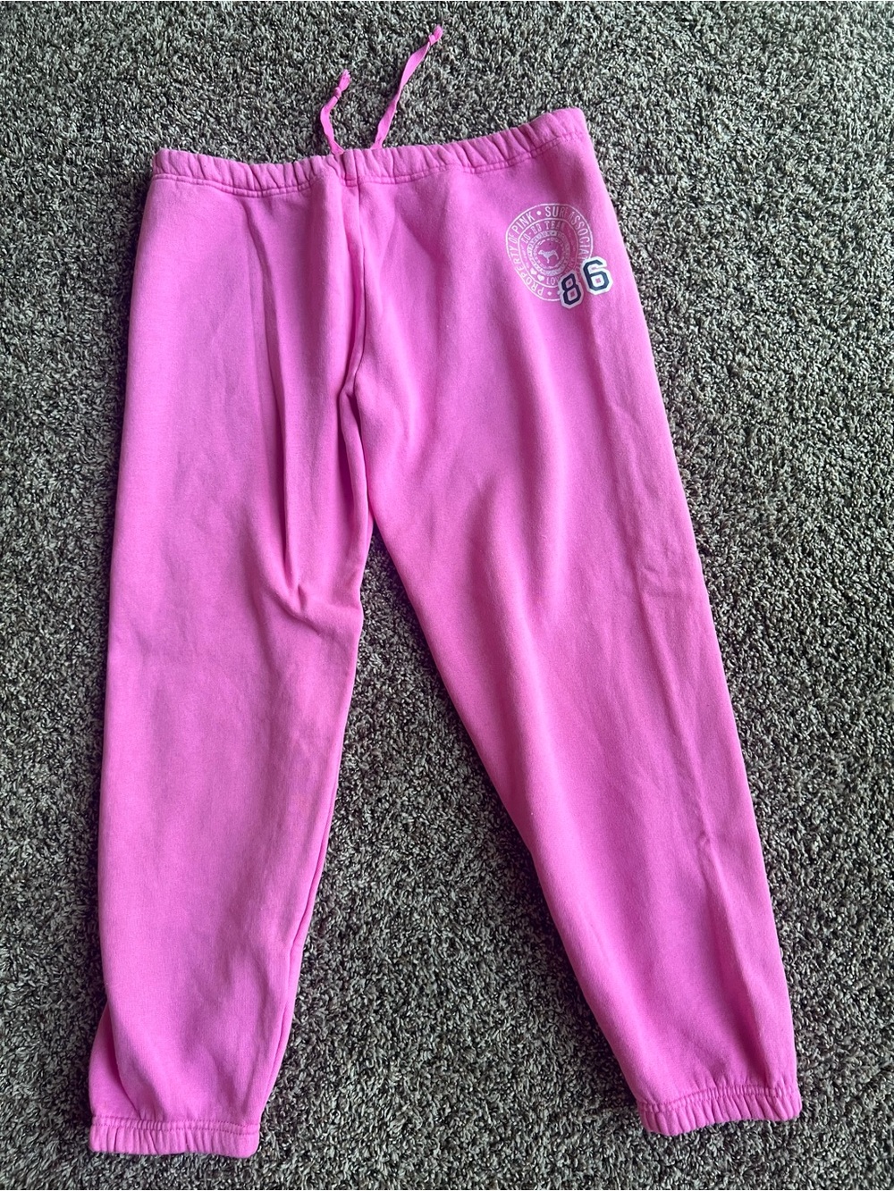 Victoria’s Secret PINK Hot Pink Logo Jogger Sweatpants Size M
